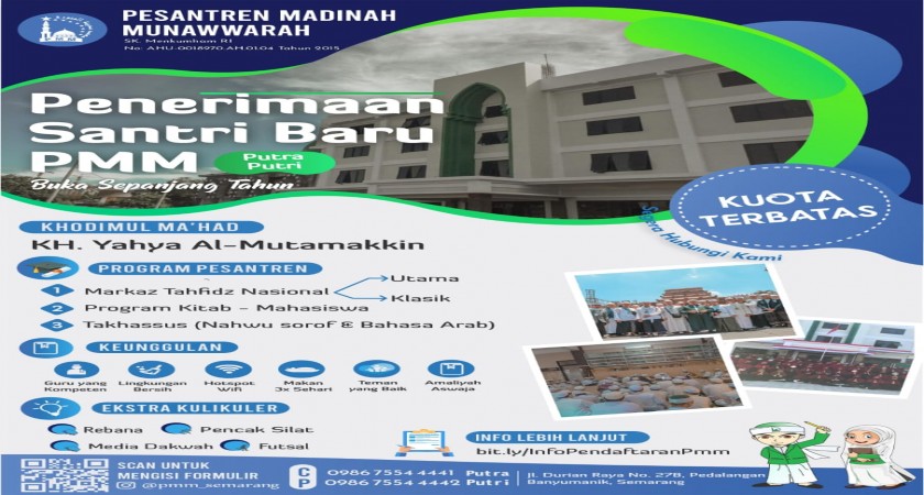 Penerimaan Santri Baru Program Tahfidz Klasik Tahun 2021 | Pesantren ...